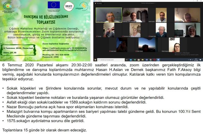 Bilgilendirme ve danışma toplantımıza gerçekleştirdik