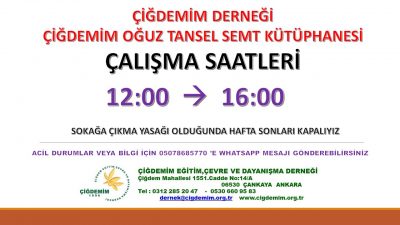 ÇALIŞMA SAATLERİ