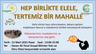 HEP BİRLİKTE ELELE! TERTEMİZ BİR MAHALLE
