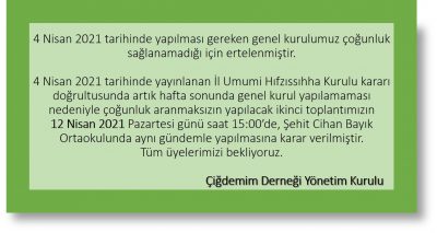 GENEL KURUL ERTELEME