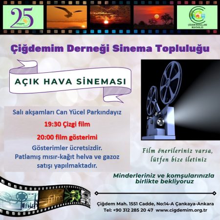 AÇIK HAVA SİNEMASI BAŞLIYOR!
