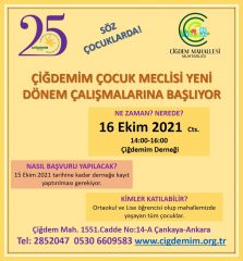 ÇOCUK MECLİSİ YENİ DÖNEM BAŞLIYOR