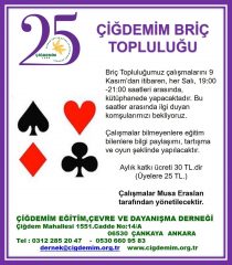 BRİÇ ATÖLYESİ BAŞLIYOR