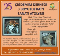 3 BOYUTLU KAT’I SANATI ATÖLYESİ