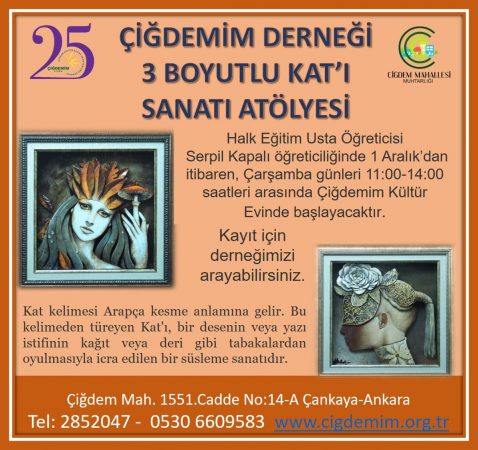 3 BOYUTLU KAT’I SANATI ATÖLYESİ