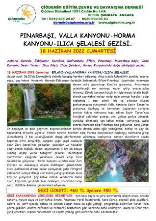 VALLA KANYONU-HORMA KANYONU-ILICA ŞELALESİ GEZİSİ