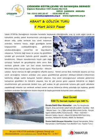 ABANT-GÖLCÜK GEZİSİ