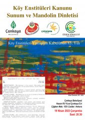 KÖY ENSTİTÜLERİ SUNUM VE MANDOLİN DİNLETİSİ