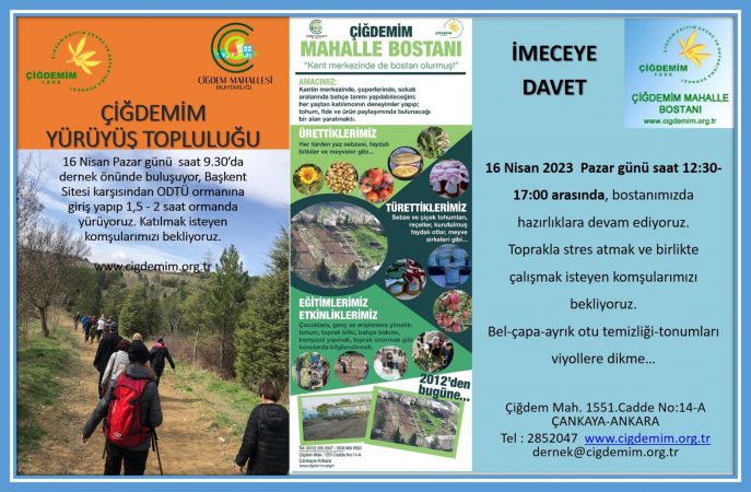 YÜRÜYÜŞ VE BOSTANDA İMECE