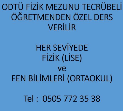 ÖZEL FİZİK DERSİ