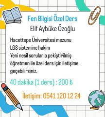 FEN BİLGİSİ ÖZEL DERS