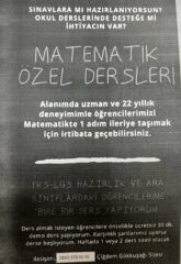 MATEMATİK ÖZEL DERS