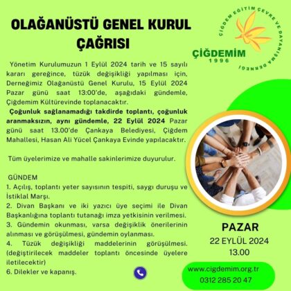 TÜZÜK DEĞİŞİKLİĞİ GENEL KURULU