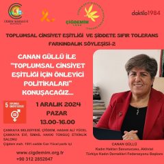 CANAN GÜLLÜ İLE TOPLUMSAL CİNSİYET