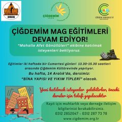 ÇİĞDEMİM MAG EĞİTİMİ DEVAM EDİYOR