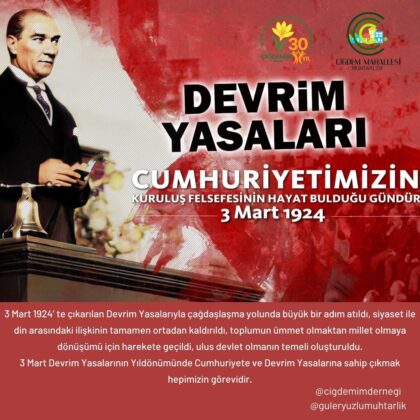 3 MART DEVRİM YASALARI