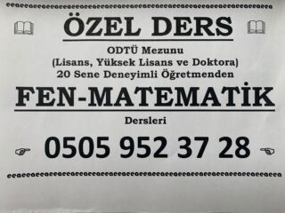 fen-matematik özel ders